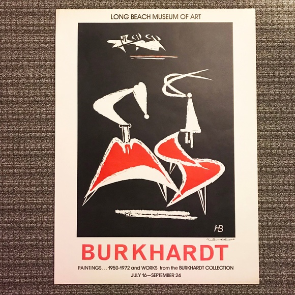 Hans Burkhardt Modern Abstract Art Print Litho - Picture 1 of 4